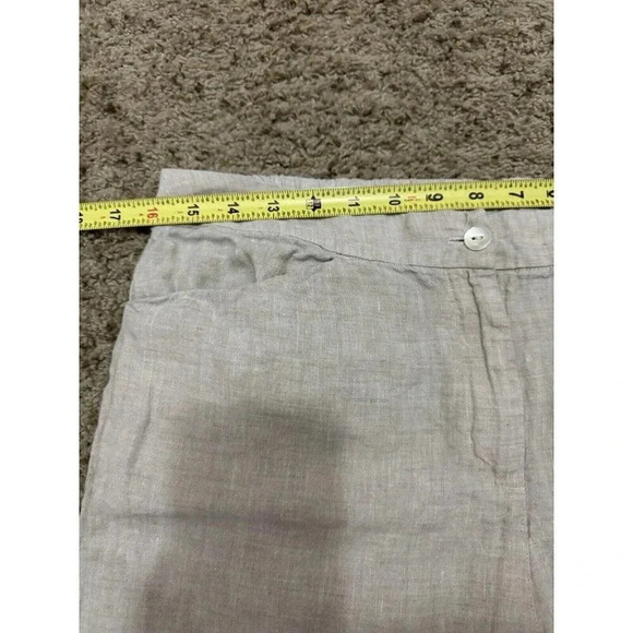 CHICO’s Women’s 100% Linen Trousers Pants Size 1R Or 8/10 Light Comfy Travel - Picture 6 of 7